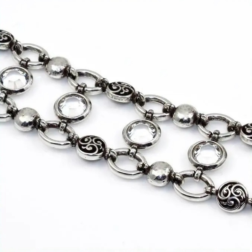 Brighton Europa Silver Clear Bracelet
